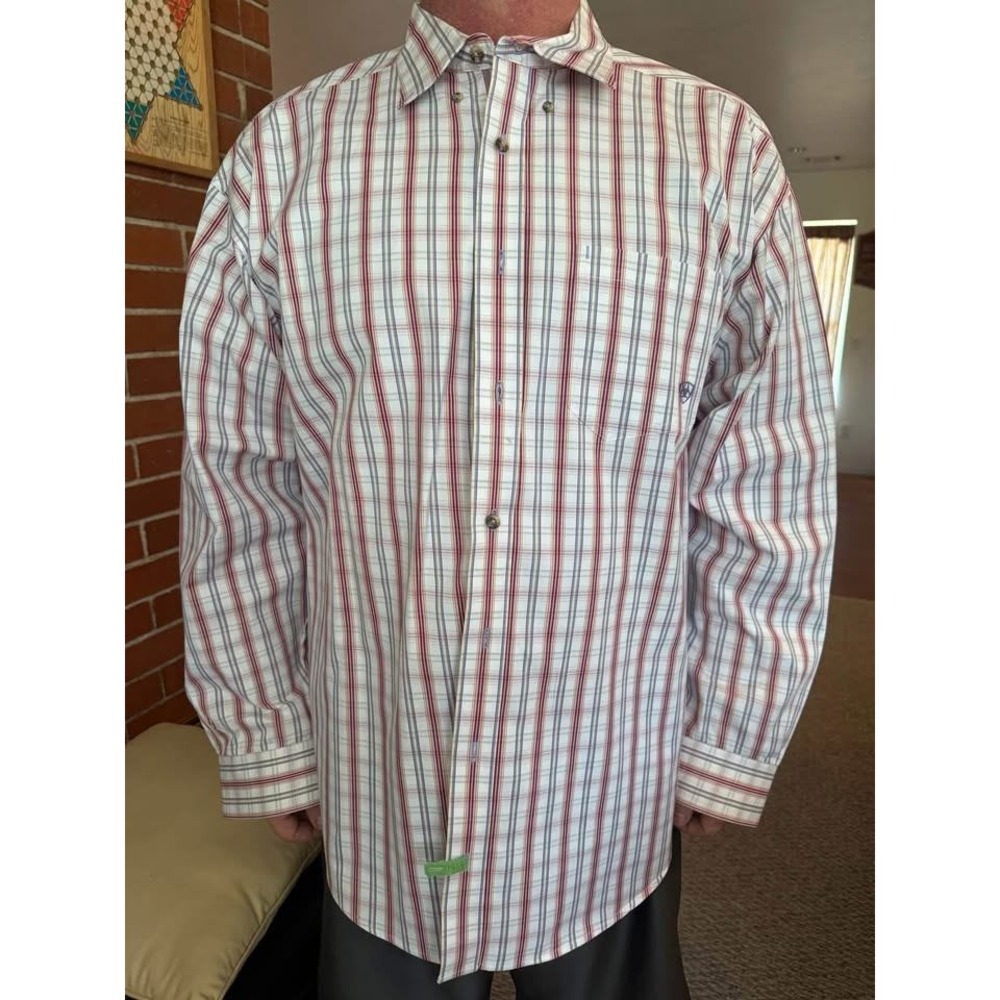 Dress Shirt, ARIAT Men's XXL Plaid Button Down Long Sleeve Western